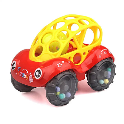 Soft Rubber Push and Go Cars for Infants 6-12 Months
