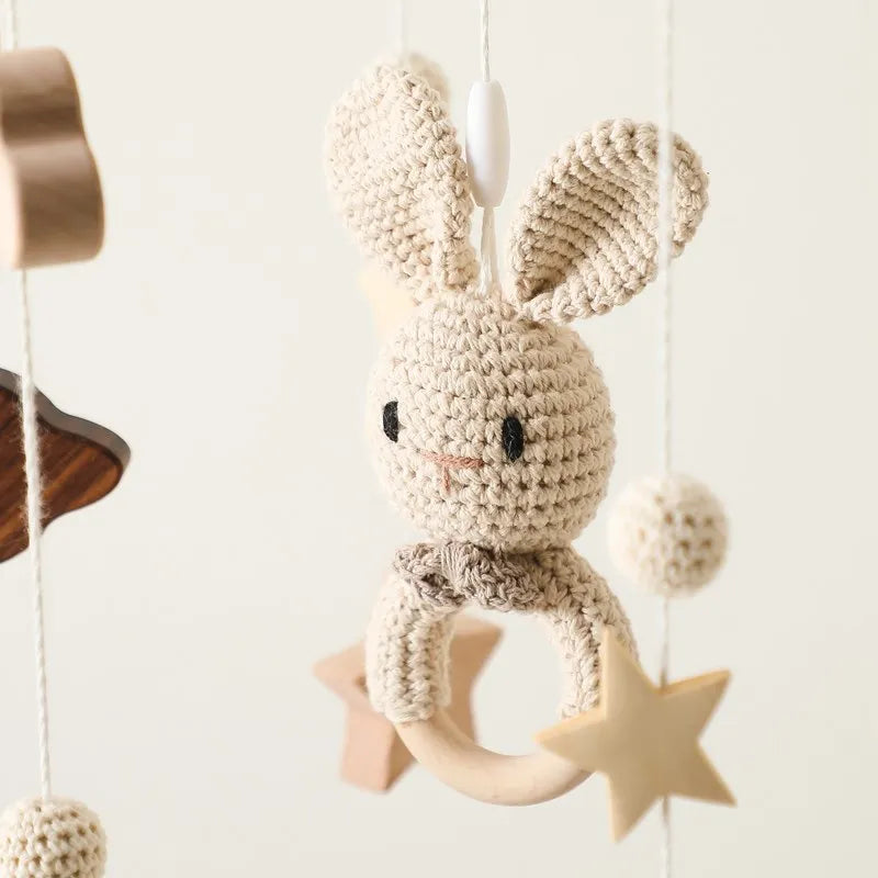 Musical Baby Cloud Rattle & Crib Mobile for Newborns