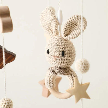 Musical Baby Cloud Rattle & Crib Mobile for Newborns