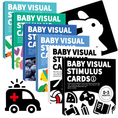 High Contrast Montessori Vision Cards for Babies 0-12 Months