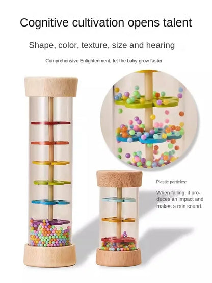 Wooden Rain Sound Pipe Toy for Early Educational Play