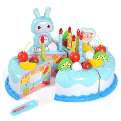 Kids' Pretend Play Kitchen Set with Cutting Food Toys