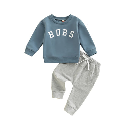 Toddler Letter Print Long Sleeve Top and Pants Set