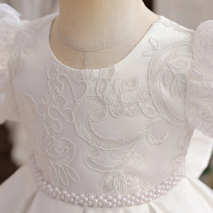 Floral Embroidery Lace Baby Dress for Girls 0-5T