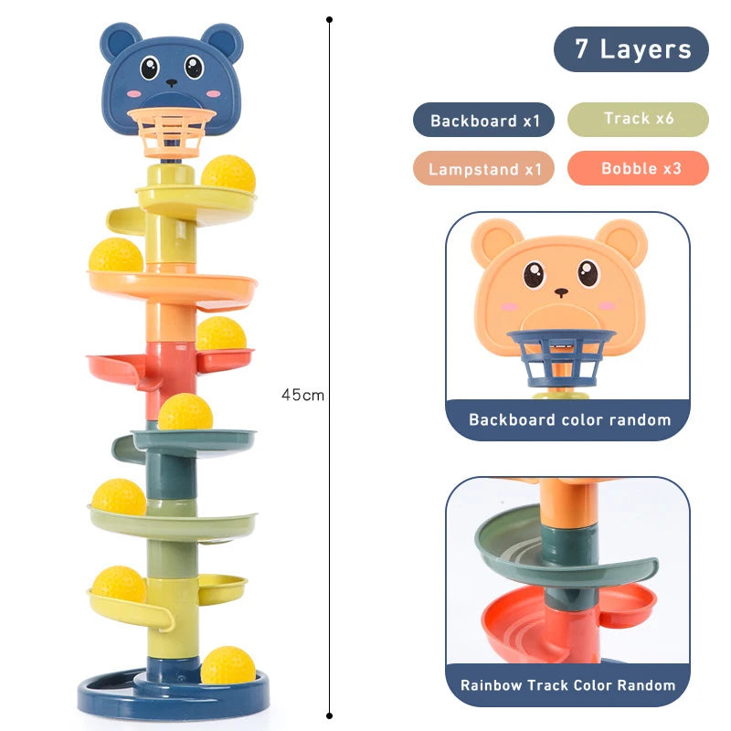 Montessori Rolling Ball Track for Babies 0-36 Months