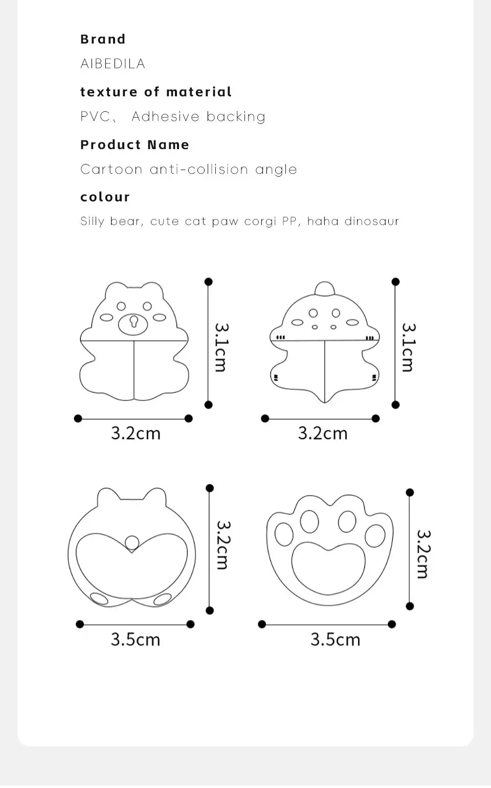 Silicone Corner Protectors for Baby Safety - Cute Cartoon Design