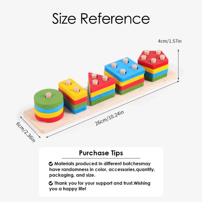 Trælegetøj til sortering og stabling til småbørn og babyer