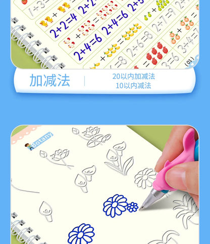Montessori Reusable Drawing Copybook for Kids' Writing Skills