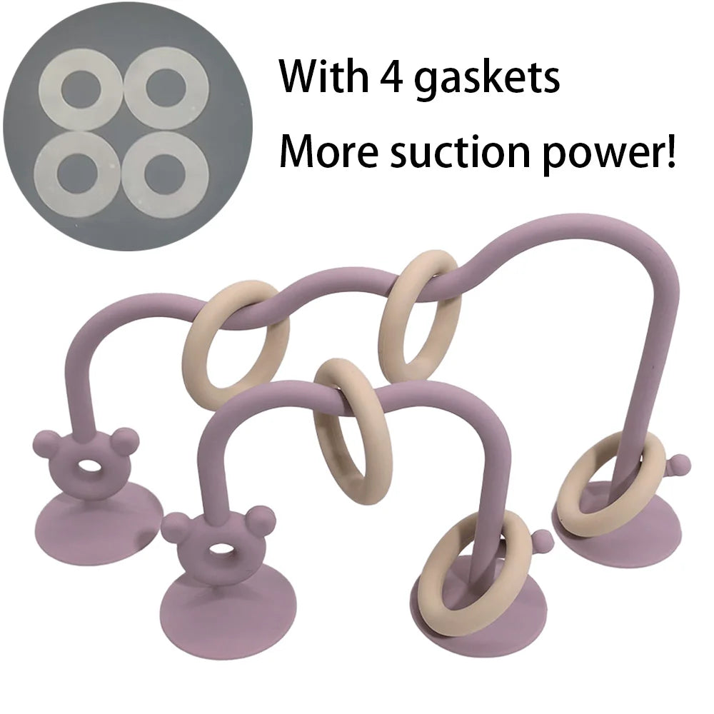Silicone Bead Tabletop Toy for Baby Learning and Play