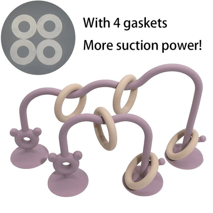 Silicone Bead Tabletop Toy for Baby Learning and Play