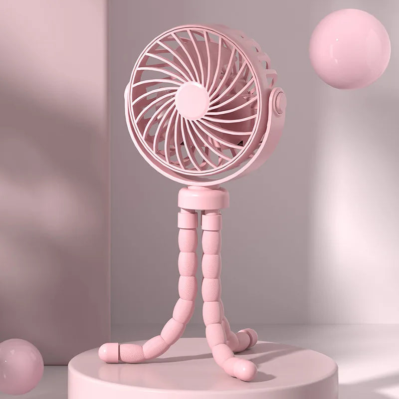 USB Rechargeable Mini Fan for Baby Strollers and Cribs