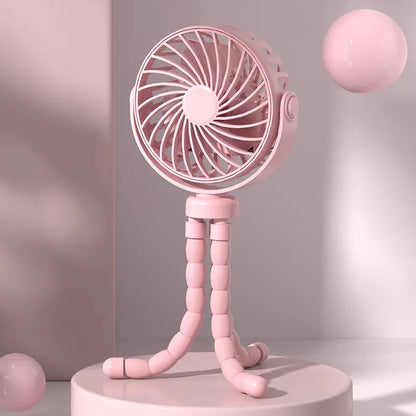 USB Rechargeable Mini Fan for Baby Strollers and Cribs