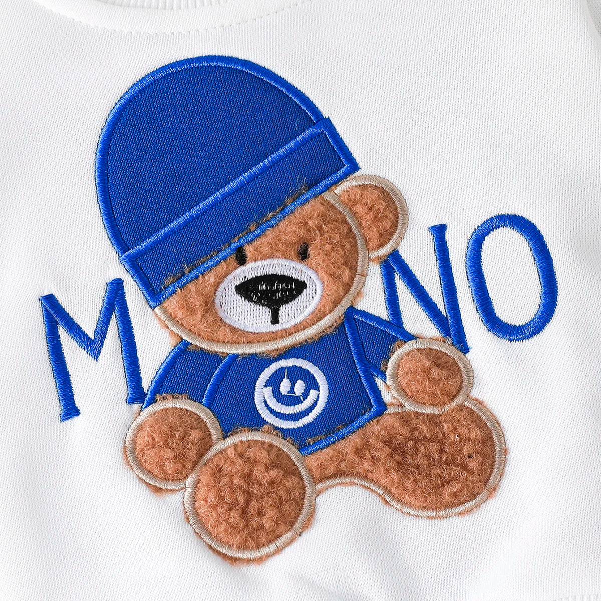 Casual Cartoon Bear Outfit for Infants 3-24 Months