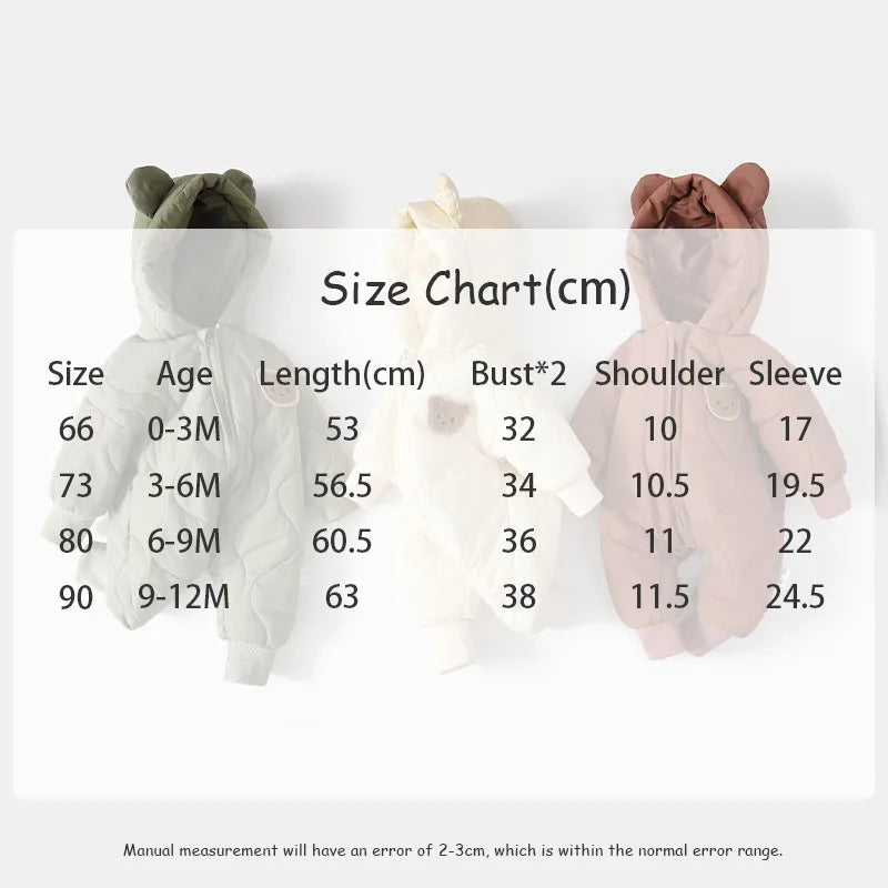 Warm Fur-Lined Winter Romper for Babies and Toddlers