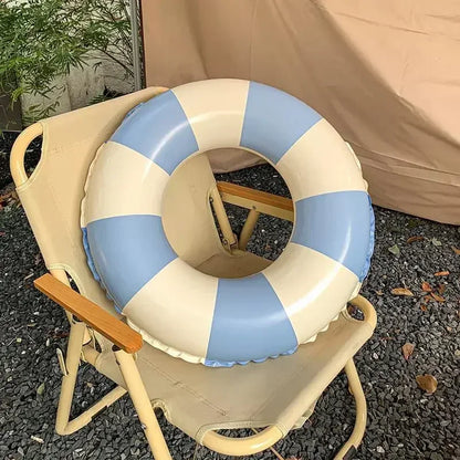 Kids Inflatable Striped Swimming Ring for Summer Fun