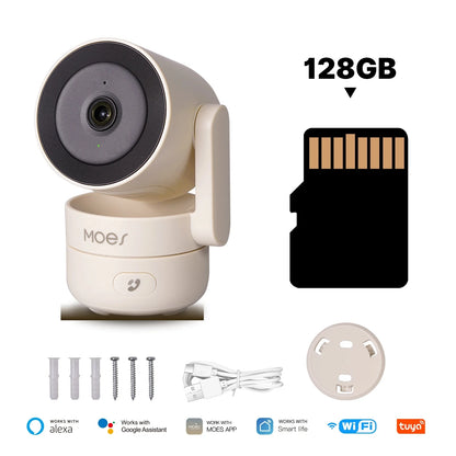 4MP WiFi Indoor Pan/Tilt Security Camera with Night Vision