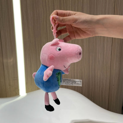 19 cm 100 % ekte PEPPA PIG utstoppet myk dukke Peppa George Zoe Suzy Rebecca Emily Danny Pedro bjørn Dinosaur Barn Plysj leketøy