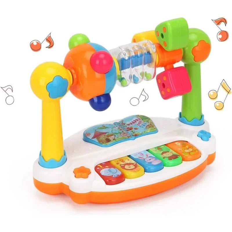 Rotating Musical Piano Keyboard for Toddlers with Lights