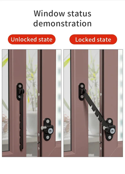 Adjustable Window Lock for Child Safety and Fall Prevention