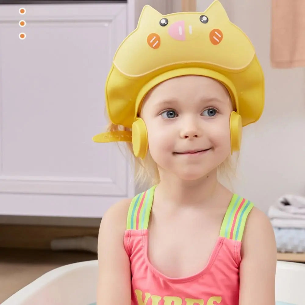 Soft Waterproof Baby Shower Cap for Eye & Ear Protection