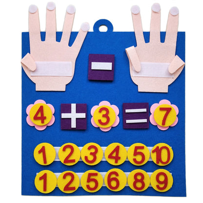 Felt Finger Numbers Math Toy for Toddlers - Montessori Learning