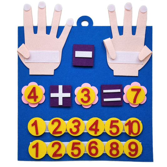 Felt Finger Numbers Math Toy for Toddlers - Montessori Learning