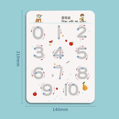 Children's Reusable Tracing Workbook for Pen Control Practice