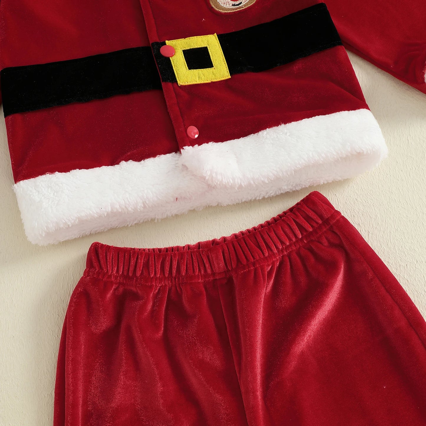 Velvet Christmas Outfit Set for Infant Boys and Girls