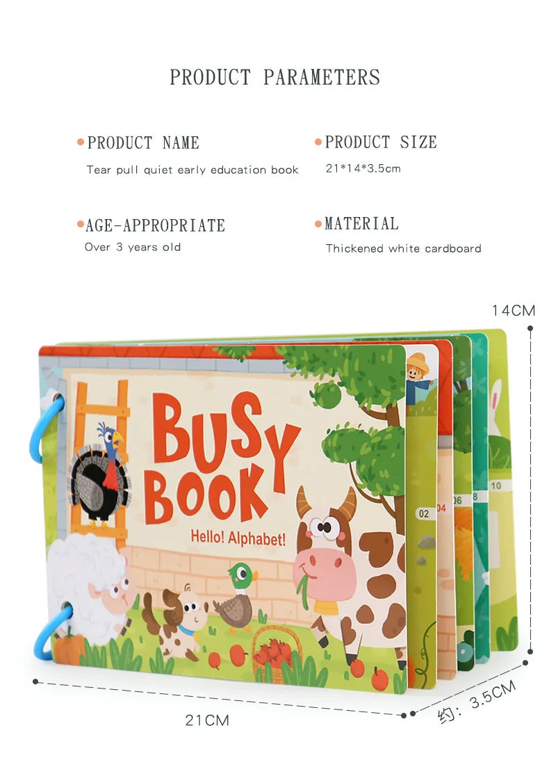 Montessori Busy Book for Early Learning in Children 1-3 Years