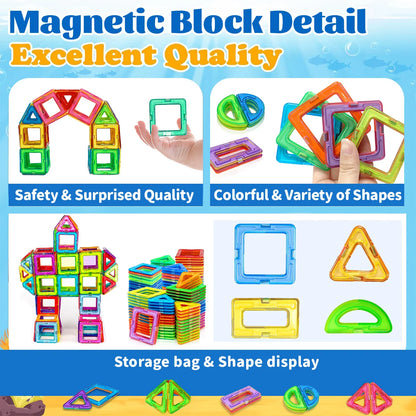 Medium Magnetic Building Blocks for STEM Learning fun