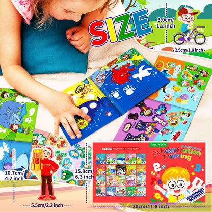Kawaii Sticker Book for Kids - Educational DIY Puzzle Activity
