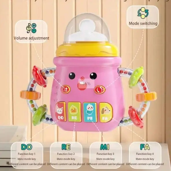 Musical Soothing Teether Rattle for Babies 0-12 Months