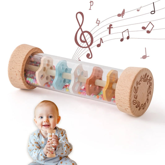 Montessori Rain Stick Rattle - Sensory Toy for Babies
