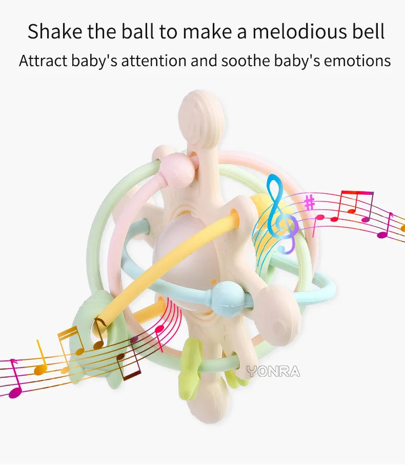 Montessori Silicone Teether Ball for Babies 0-36 Months