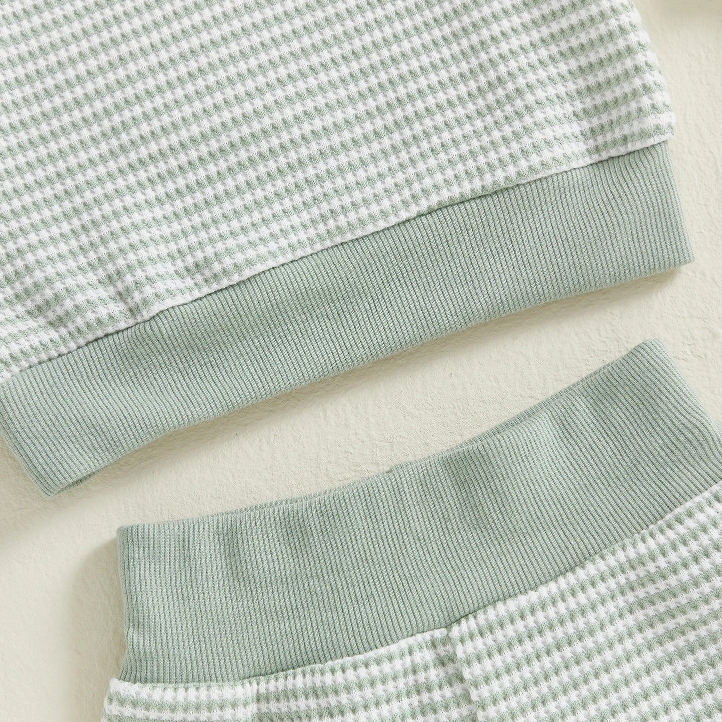 Toddler Boys' Duck Embroidery Long Sleeve Top & Striped Pants Set