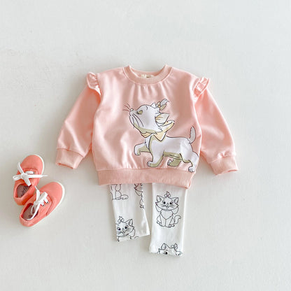Mickey Mouse Hoodie and Pants Set for Girls