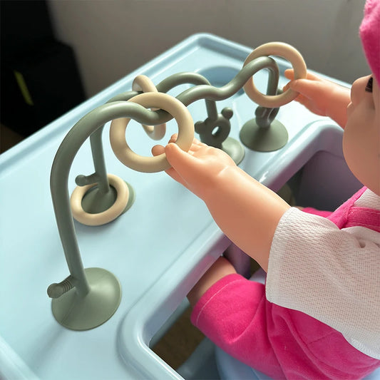 Silicone Bead Tabletop Toy for Baby Learning and Play