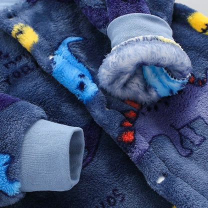Soft Flannel Infant Jacket and Jumpsuit for Newborns 0-18 Months