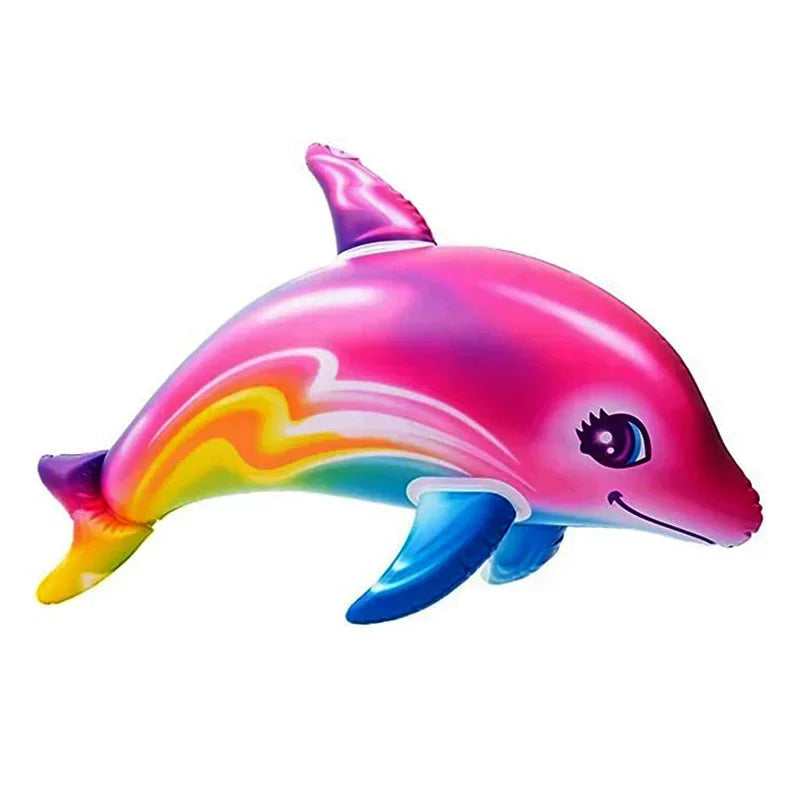 Colorful Inflatable Dolphin Pool Float for Kids