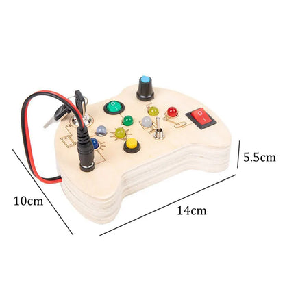 Montessori Busy Board for Children with LED Light Activities