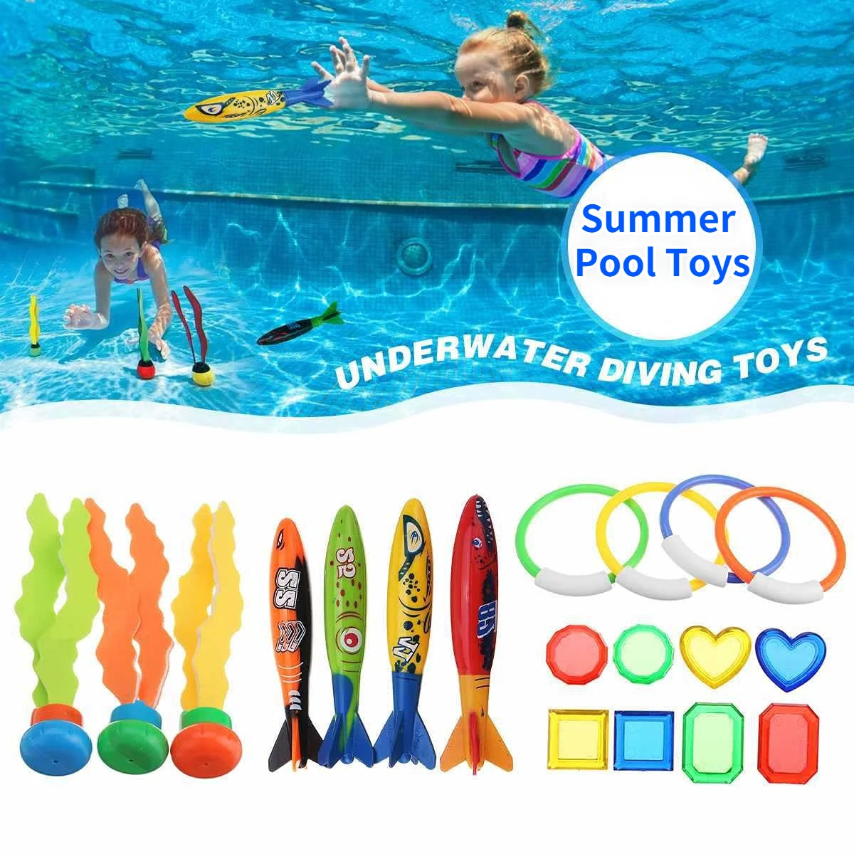Shark Rocket Water Toy for Kids – Pool Dive Game