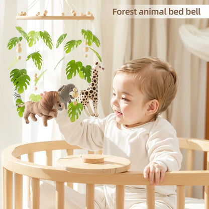 Forest Animal Crib Mobile Rattle Toy for Infants 0-12 Months