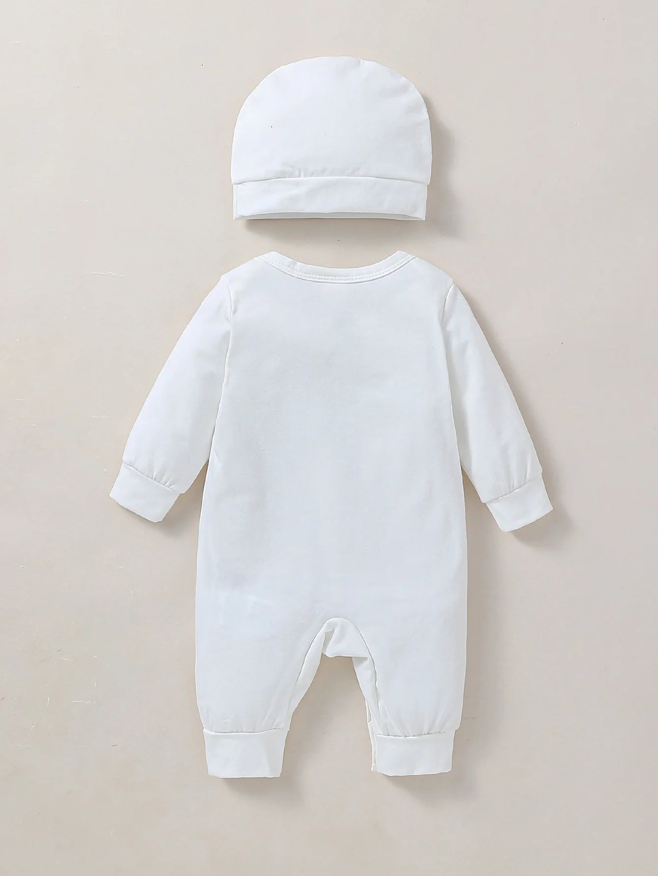 2-Pack Long Sleeve Baby Jumpsuit with Hat for All Seasons