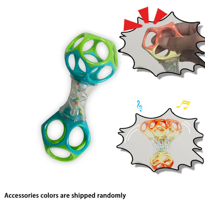 Baby Teether Rattle Barbell Toy for 3 Months and Up