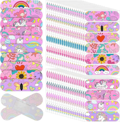 10pcs Cartoon Mermaid Horse Adhesive Bandages for Kids