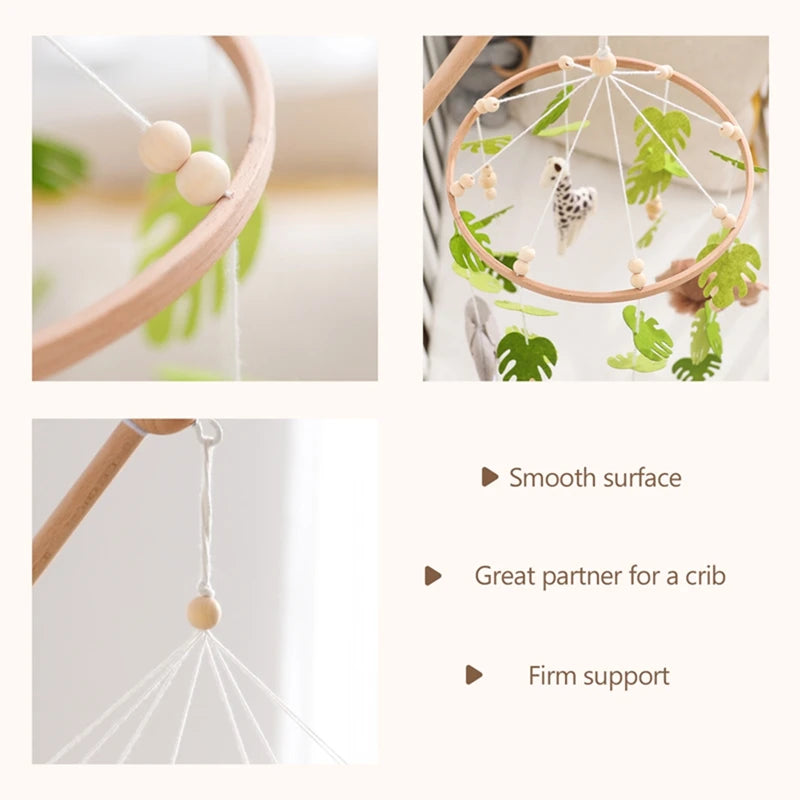 Forest Animal Crib Mobile Rattle Toy for Infants 0-12 Months