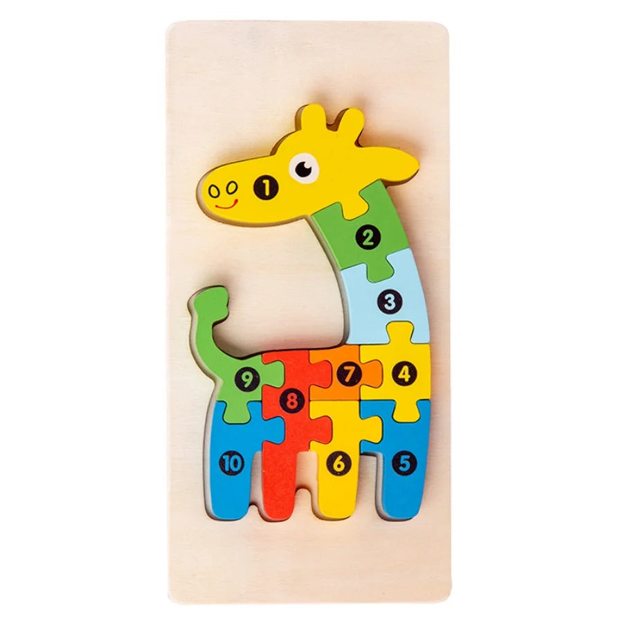 Wooden Standing Puzzle for Young Children and Babies