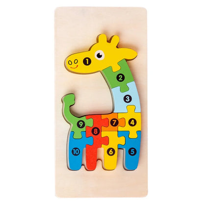 Wooden Standing Puzzle for Young Children and Babies