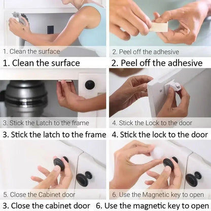 Magnetic Child Safety Lock for Drawers and Cabinets