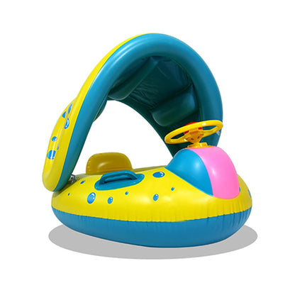 Inflatable Baby Seat with Sunshade for Pool Fun